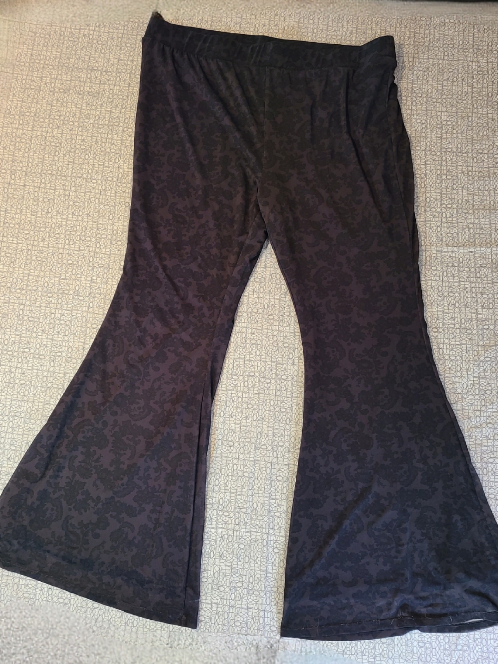 Torrid Black Floral-Print Flared Festival Pants